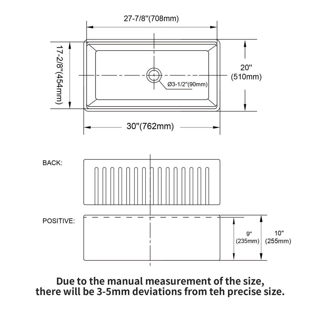 Farmhouse Sink Workstation, Ceramic Single Bowl With Accessories