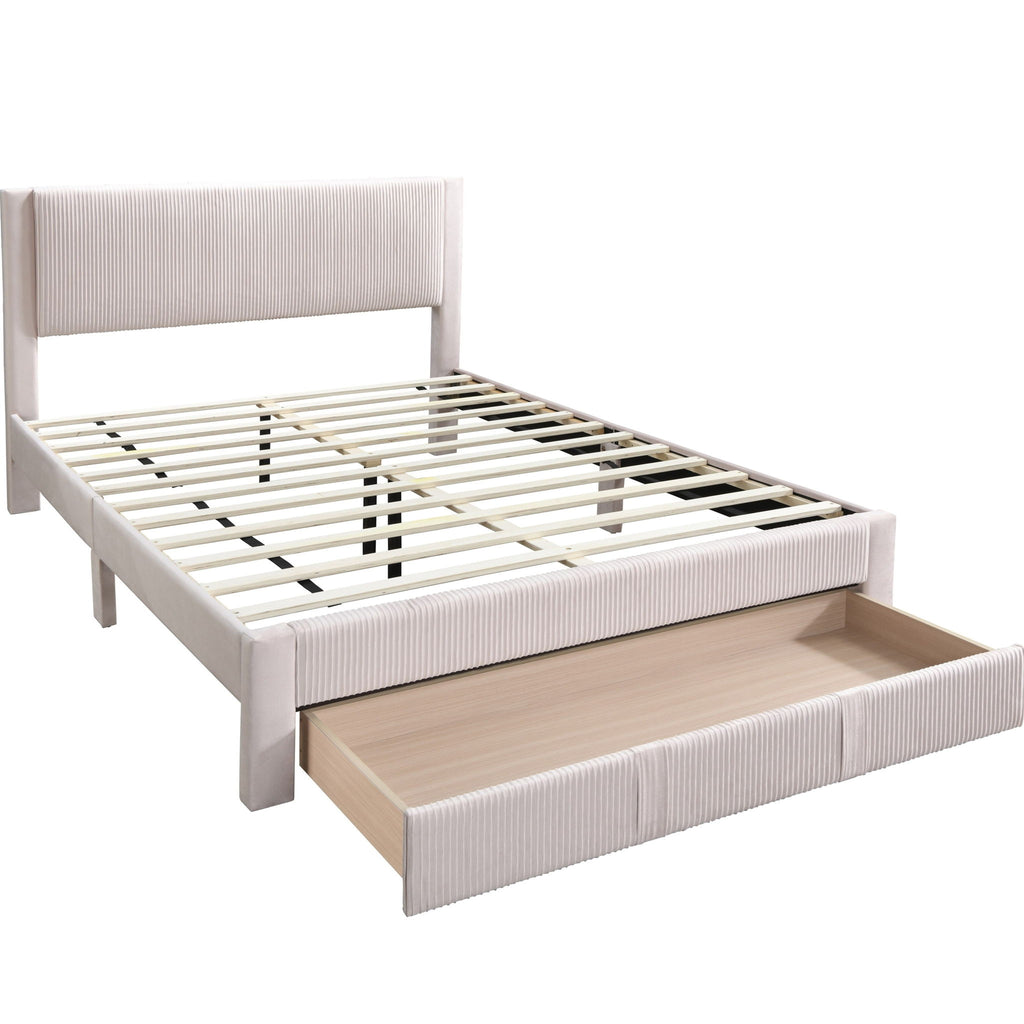 Contemporary Bed & Storage Drawer