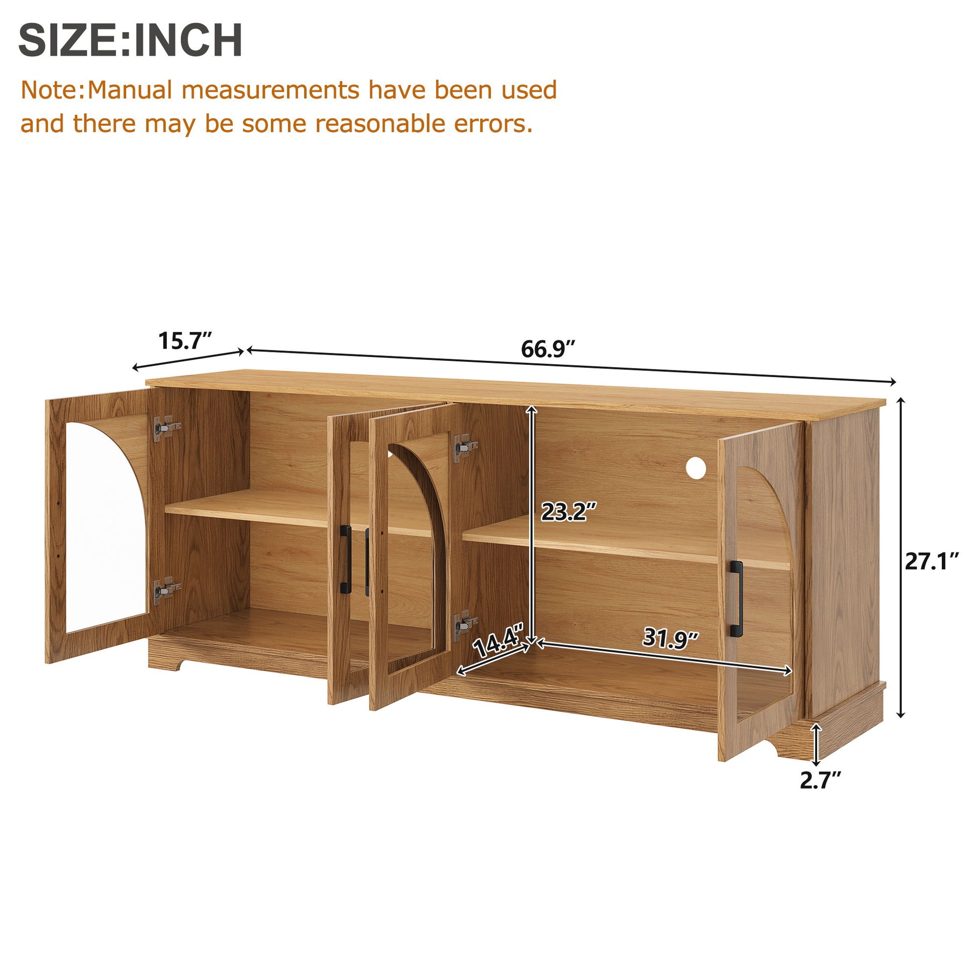 TV Stand With Semi Arched Doors