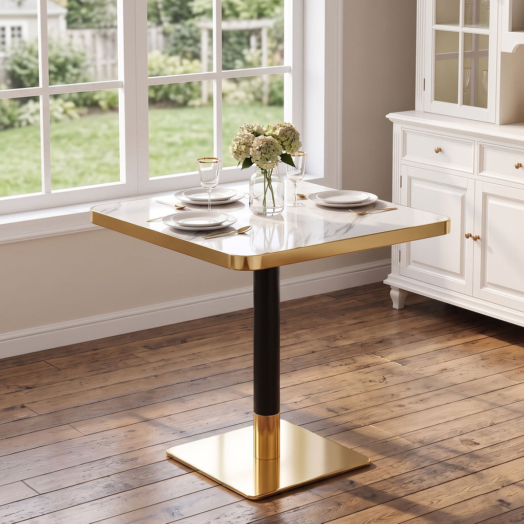 Square Small Kitchen Table With Pedestal Base