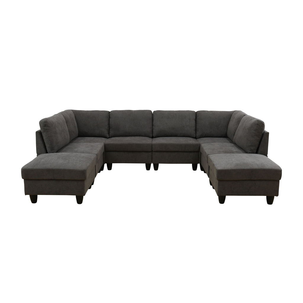 8 Piece Modular U - Shape Sectional Sofa