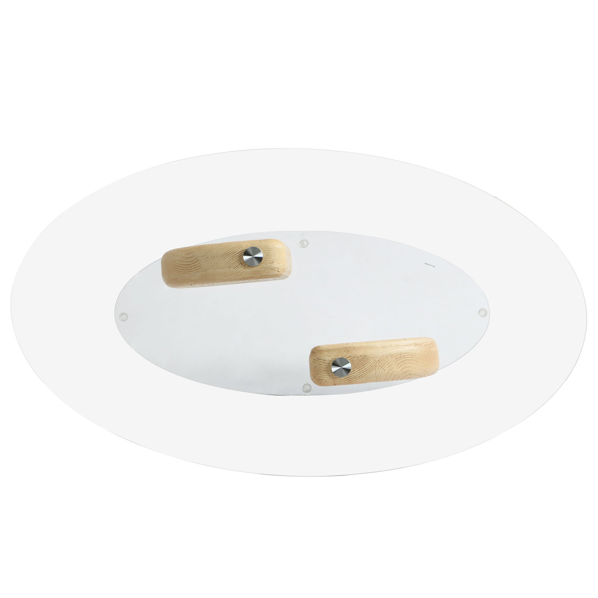 Oval Glass Table Coffee Table For Living Room - Natural