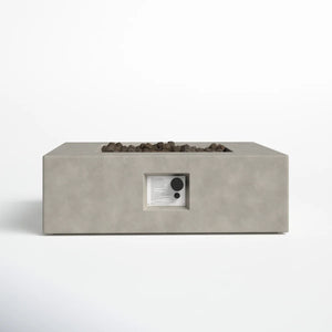 Outdoor Fire Pit Table - Natural / White