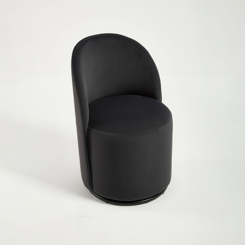 360 Degree Swivel Armless Dining Barrel Chair