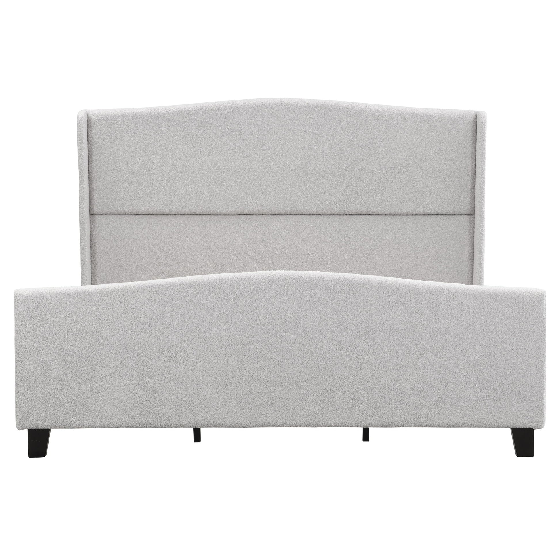 Platform Bed Frame With Tall Headboard And High Footboard