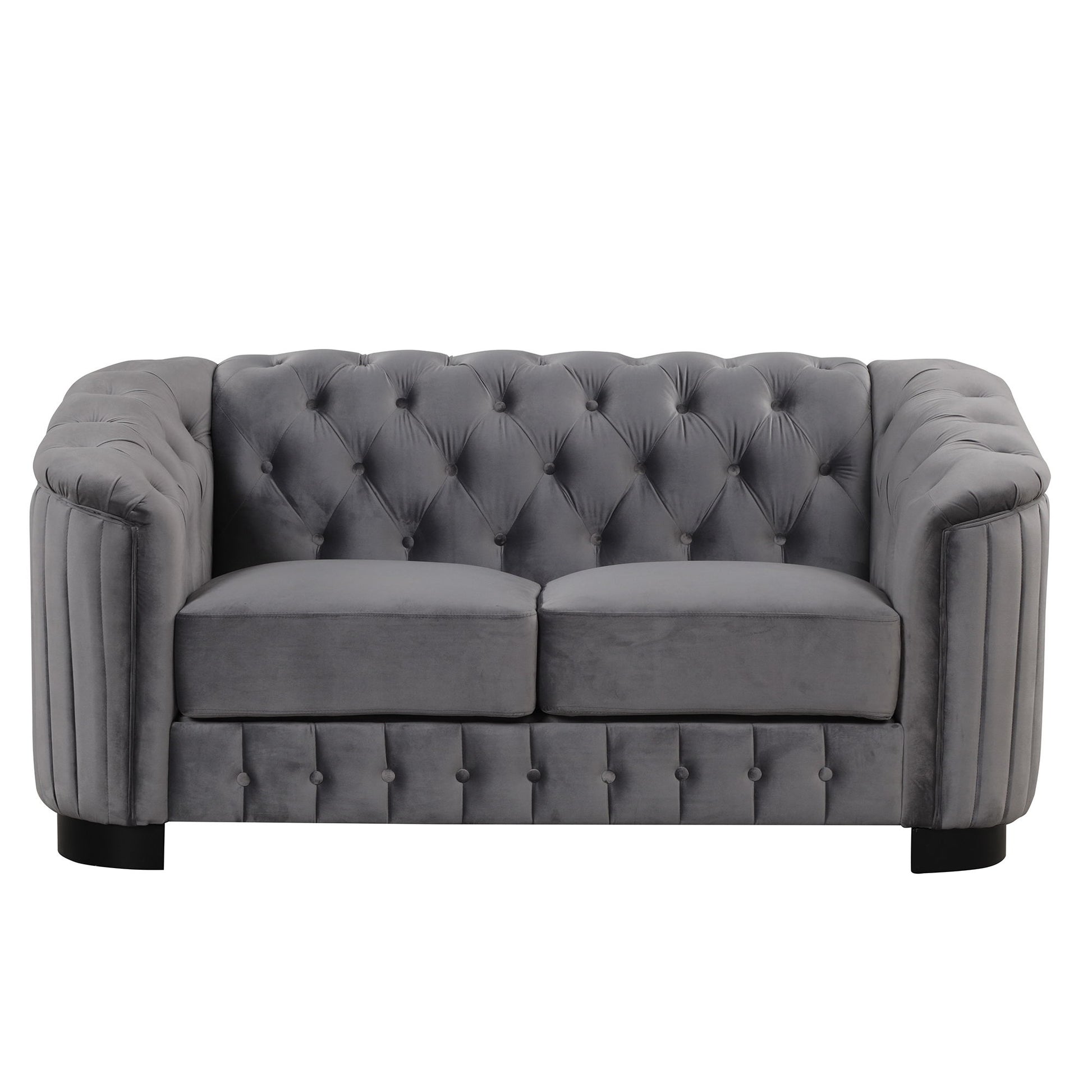 Upholstered Loveseat Sofa With Thick Removable Seat Cushion