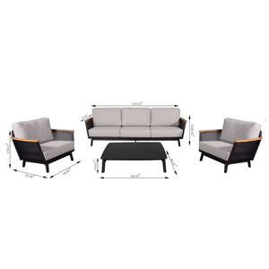 Sofa Set For Outdoor - Black