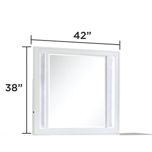 Abigale - Mirror For Dresser Top Made With LED (Includes Only Mirror) - White