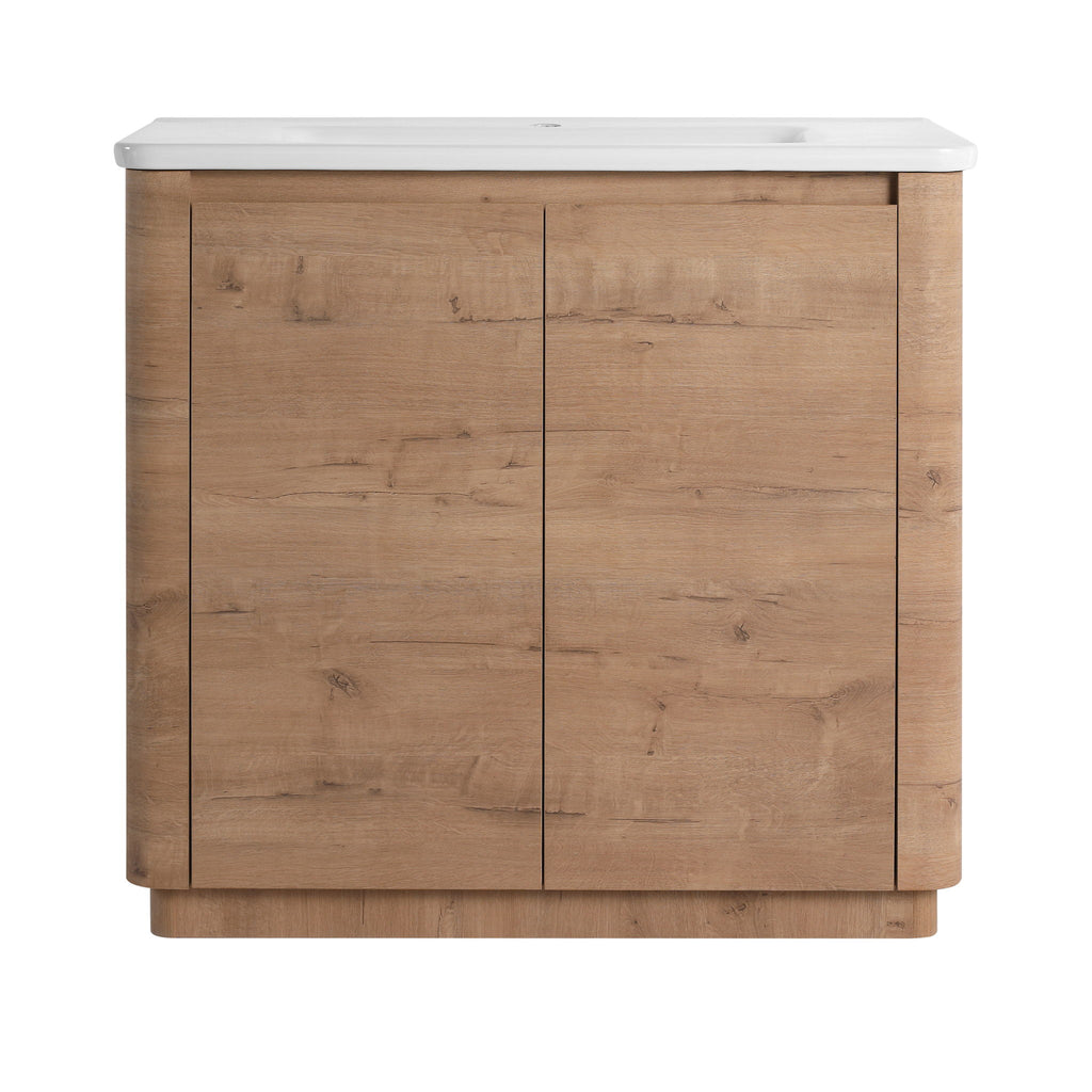 Freestanding Bathroom Vanity With Sink & 2 Soft Close Doors