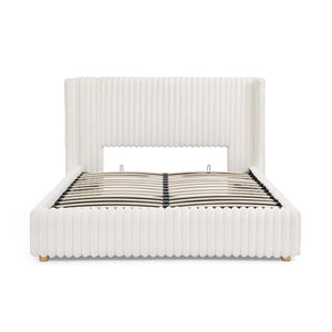 Functional Vertical Striped Bed With Gas Lift Storage