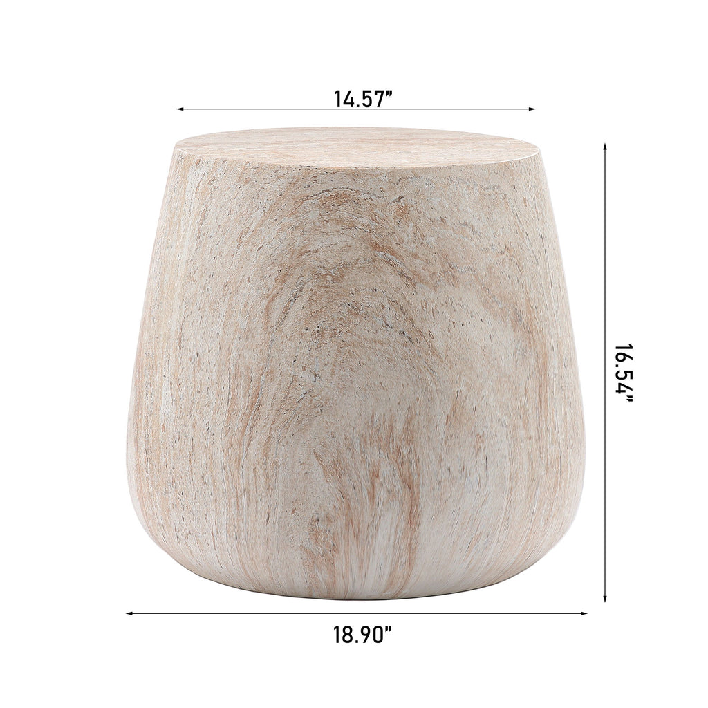 Drum Accent Coffee Table - Beige / Yellow