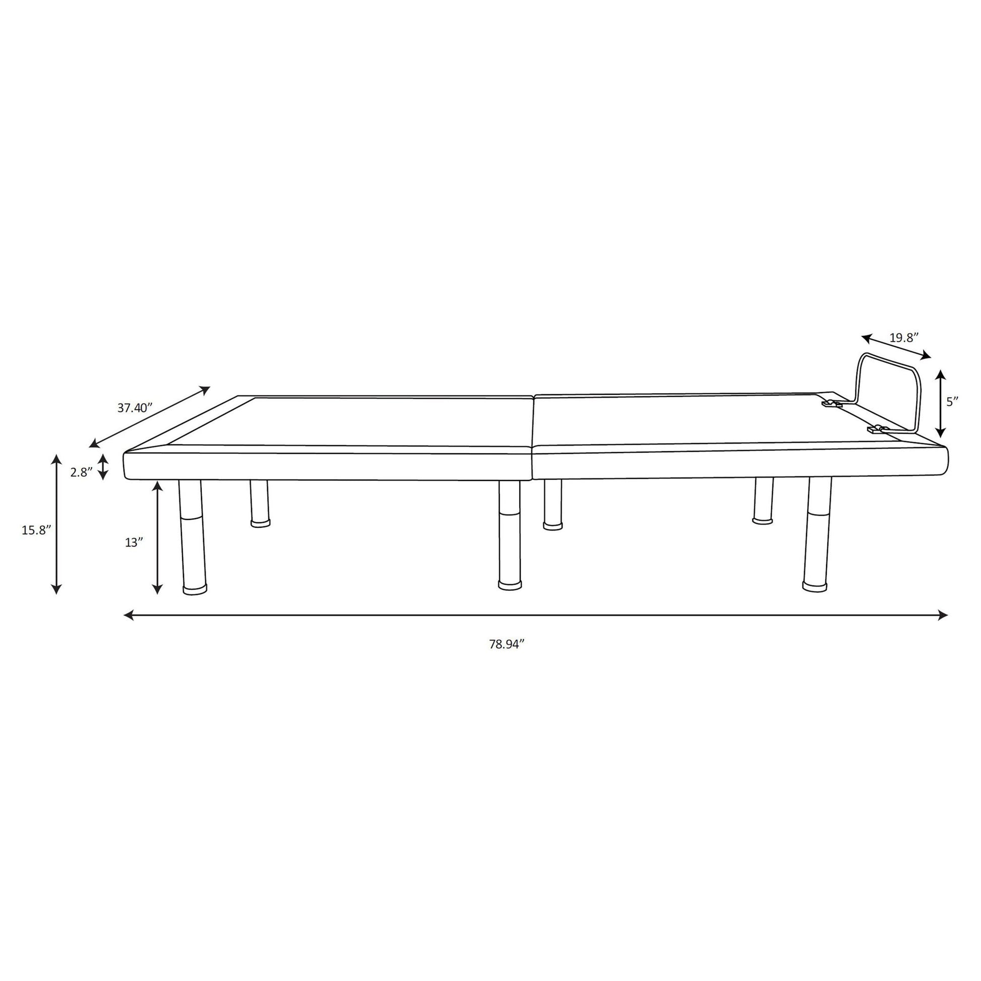 Kelven - Adjustable Bed Base With Wireless Remote And Dual Massage Motors