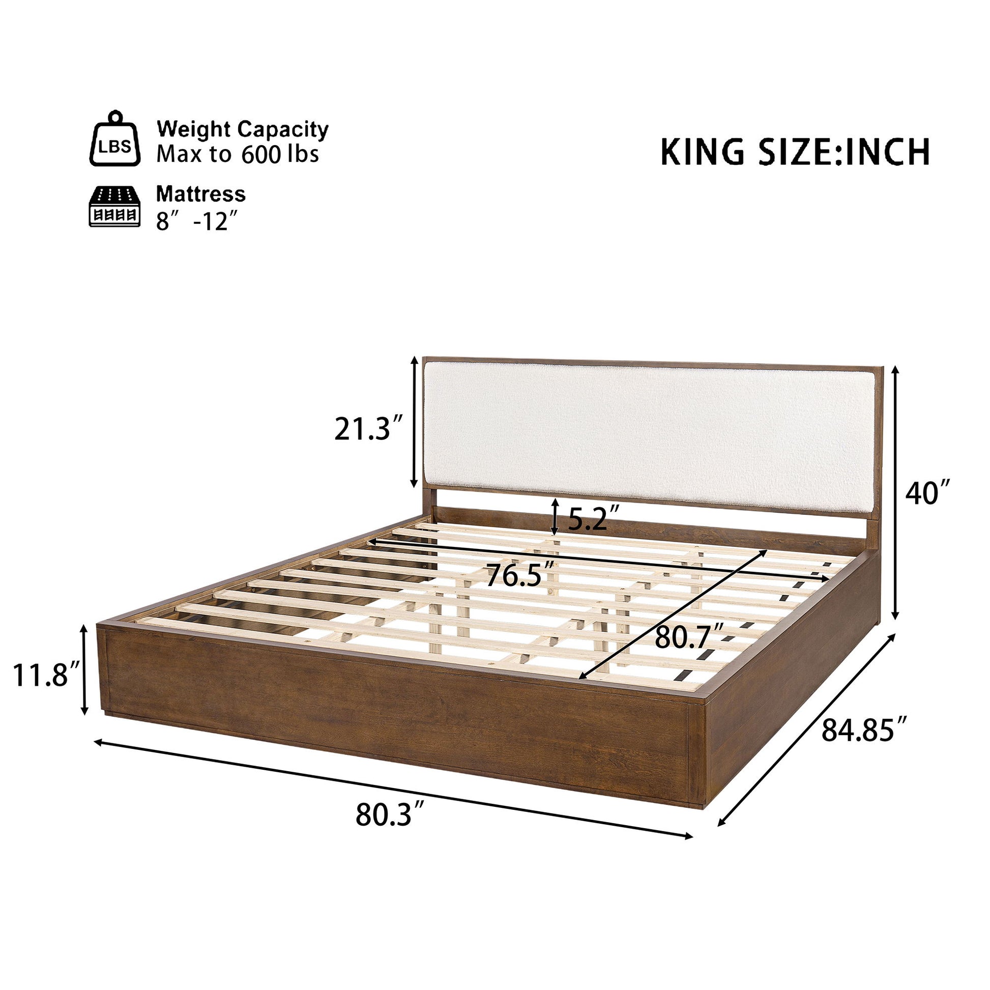 Bed With Upholstered Headboard