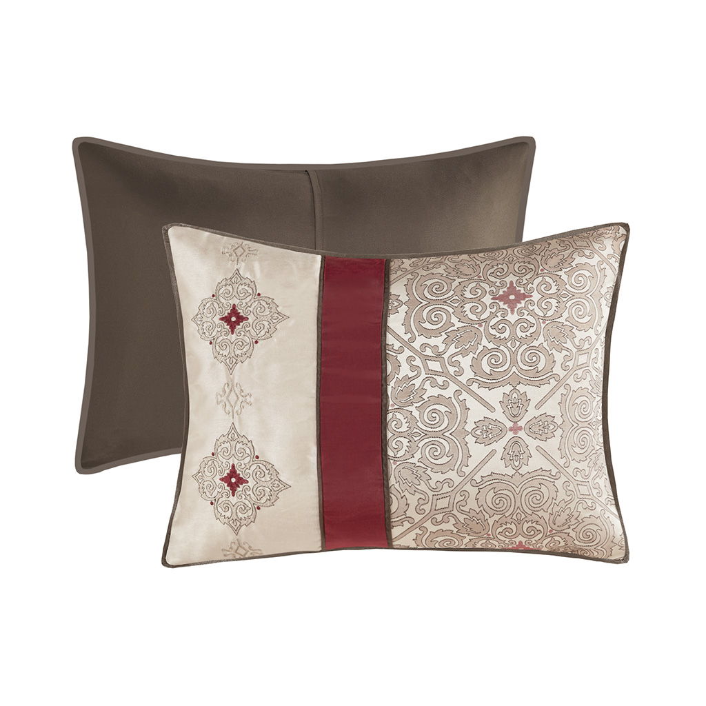Donovan - Queen 7 Piece Comforter Set - Red