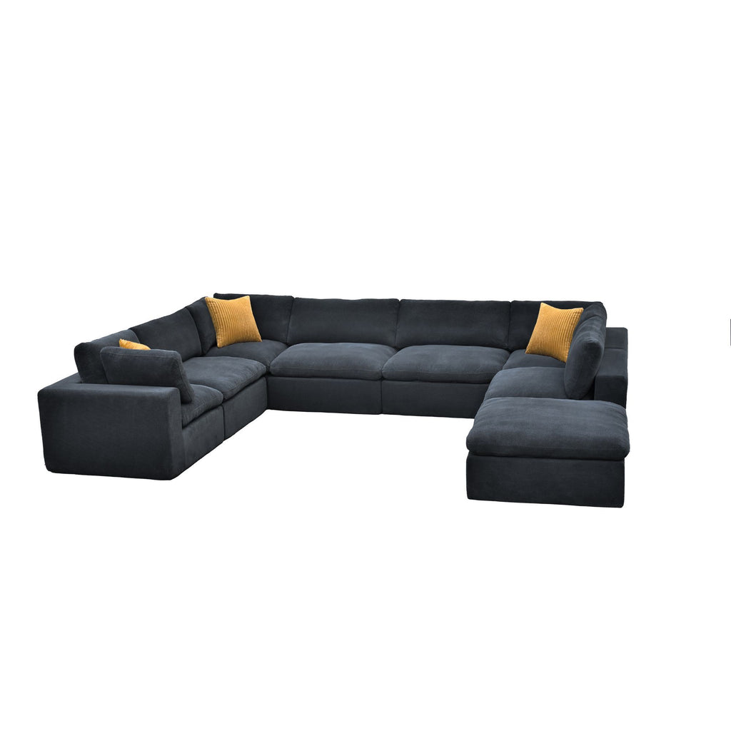 Custom Configuration Modular Sectional With Toss Pillows