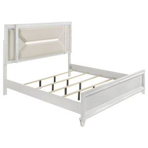 Panel Bed With LED Headboard