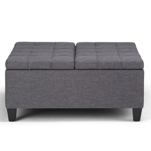 Harrison - Coffee Table Storage Ottoman - Dark Gray