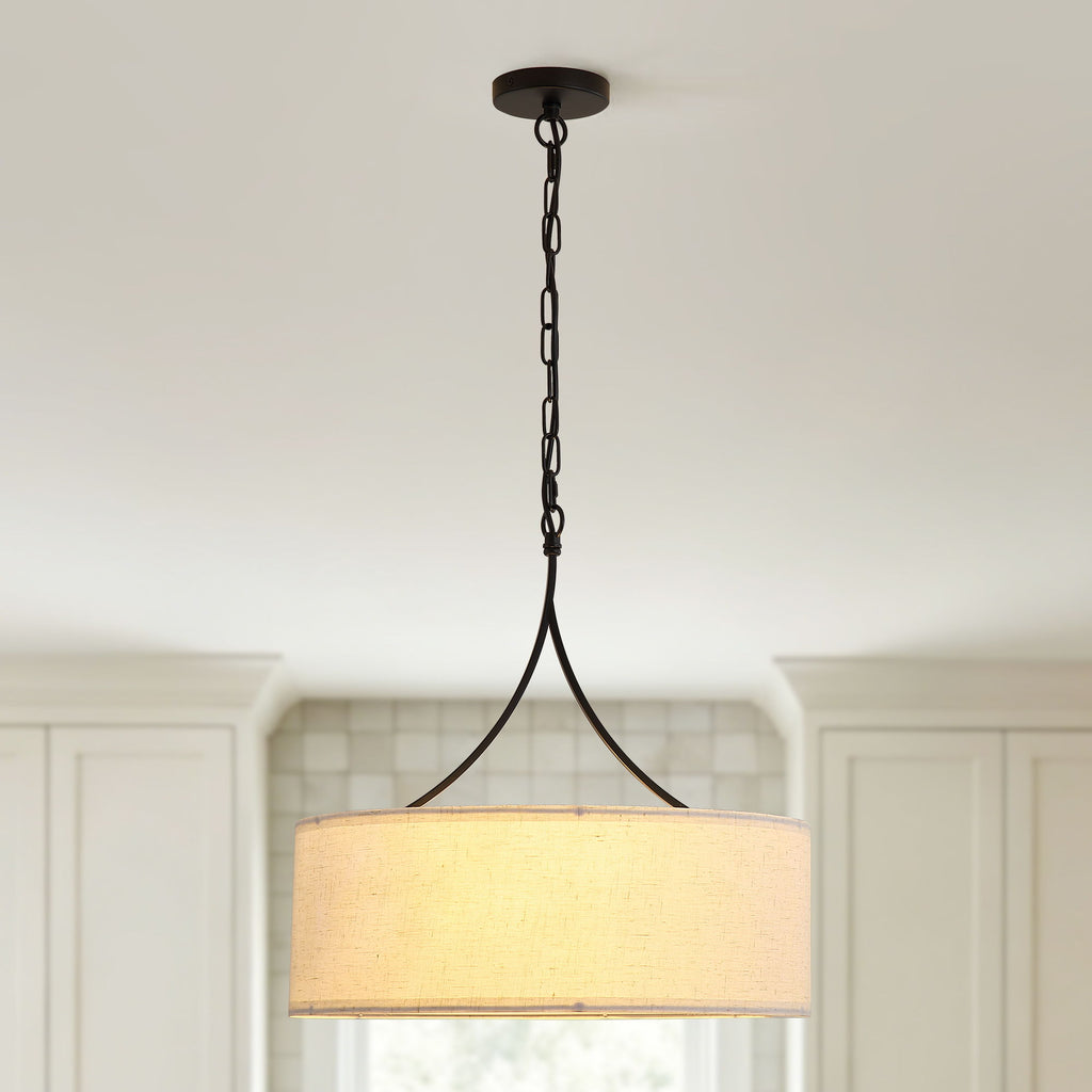 3 Light Drum Pendant Light