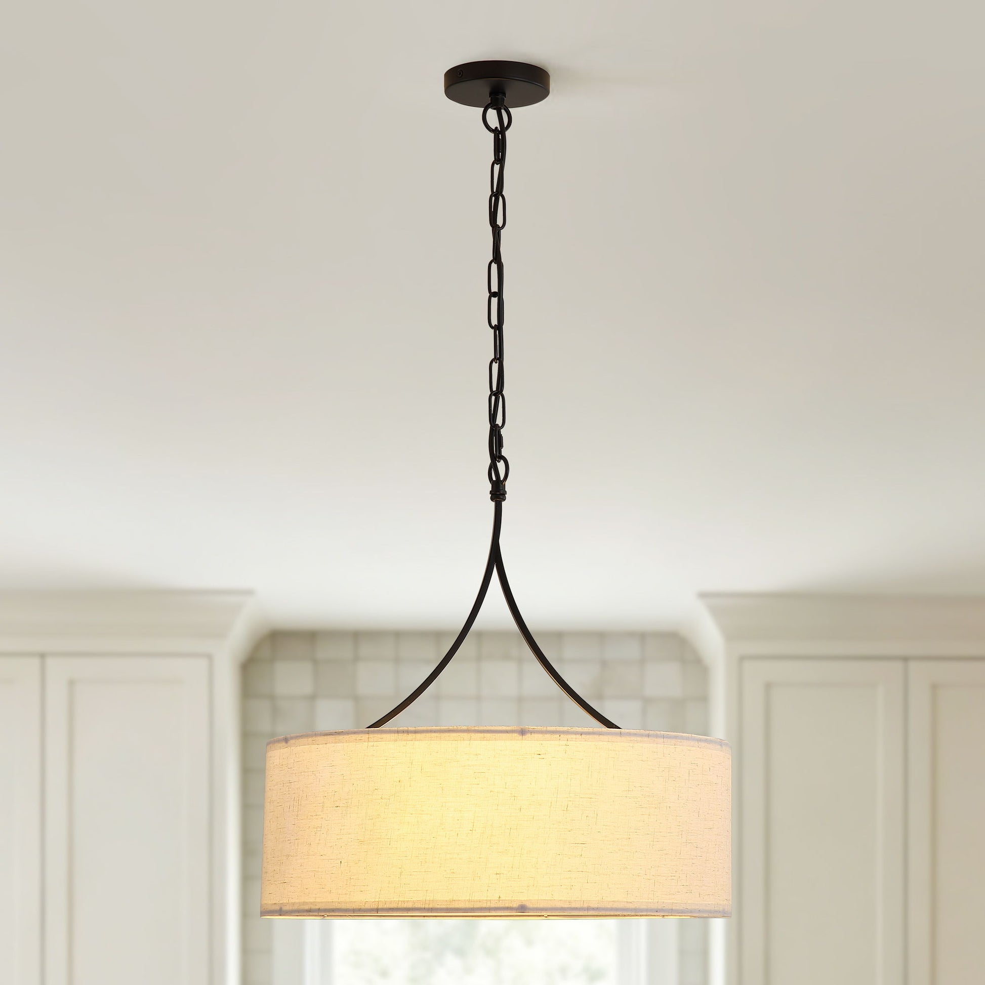 3 Light Drum Pendant Light