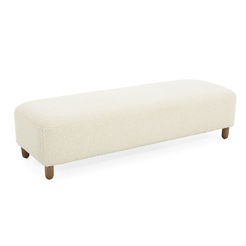 Contemporary Ottoman With Foam Cushion And Durable Upholstery