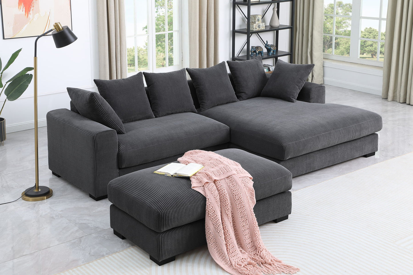 Duke - 4 Piece Upholstered Sectional