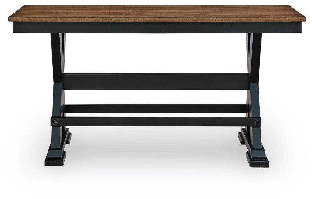 Wildenauer - Large Counter Dining Room Bench - Brown / Black