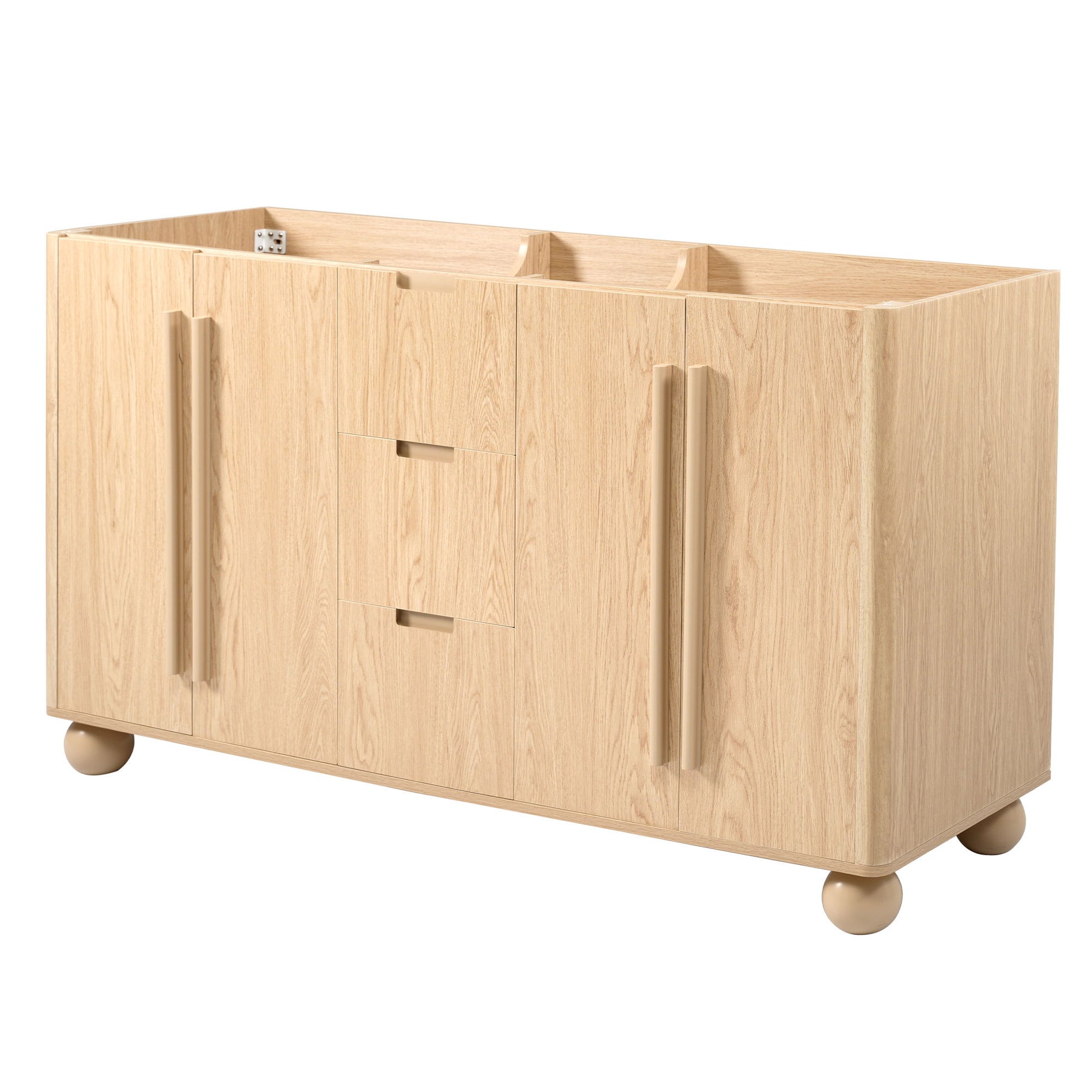 Bathroom Vanity Cabinet Only, 3 Drawers 4 Doors, Soft Close, Adjustable Shelf - Wood
