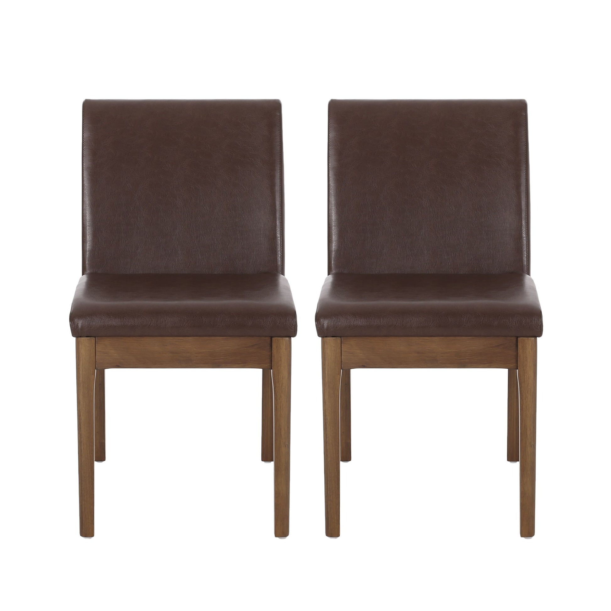 Modern Dining Chair With Upholstery - Dark Brown