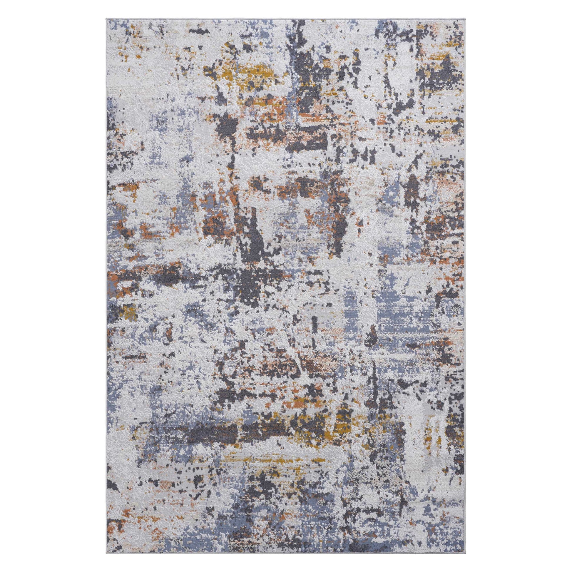 Payas - 6' X 9' Abstract Area Rug - Ivory / Blue