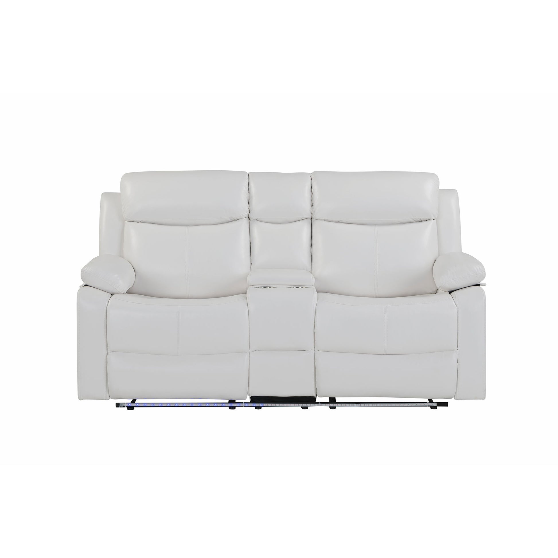 Blanche - Console Reclining Loveseat With LED Lights And Speakers