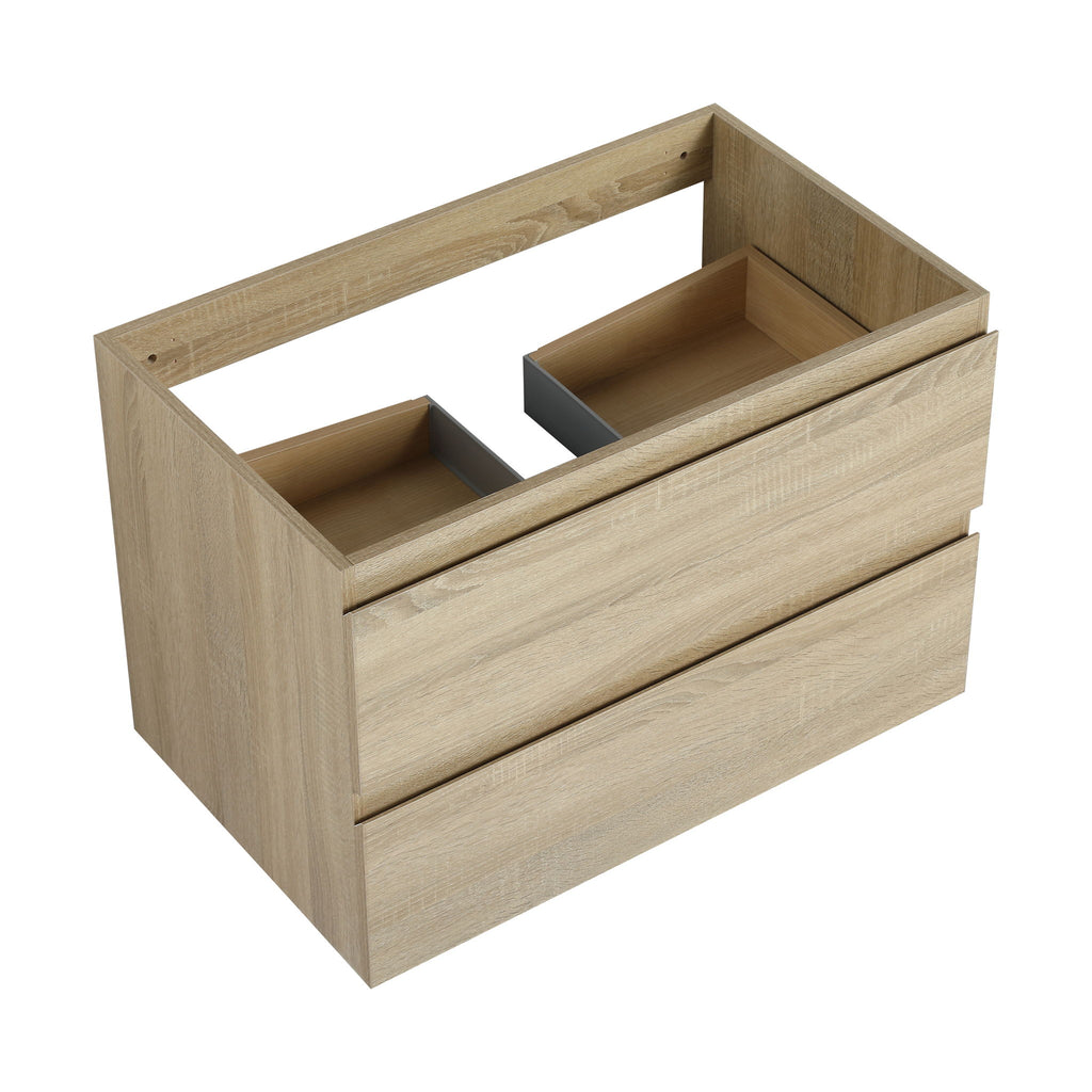 Wall Mounted Bathroom Vanity And Sink, 2 Soft Close Drawers
