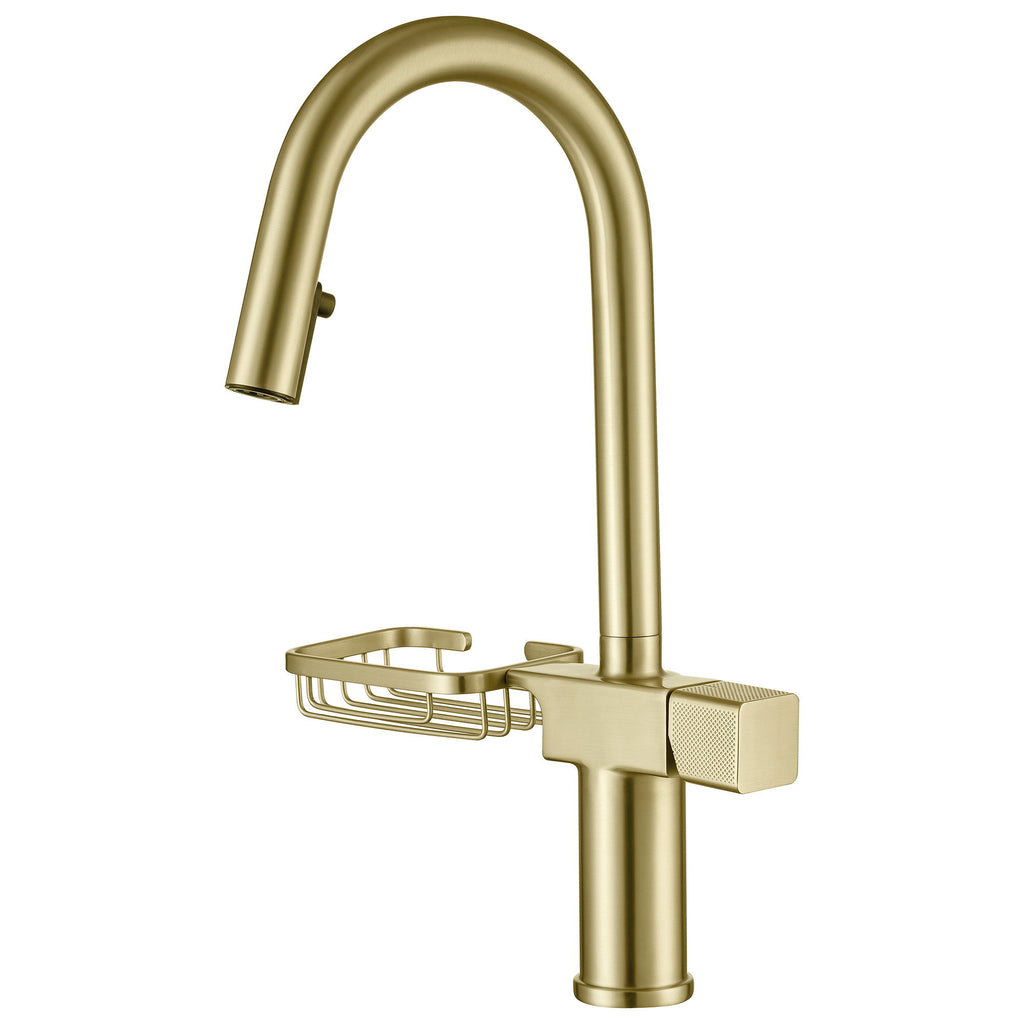 Cincosky - High Arc Pull Down Kitchen Faucet, Single Hole