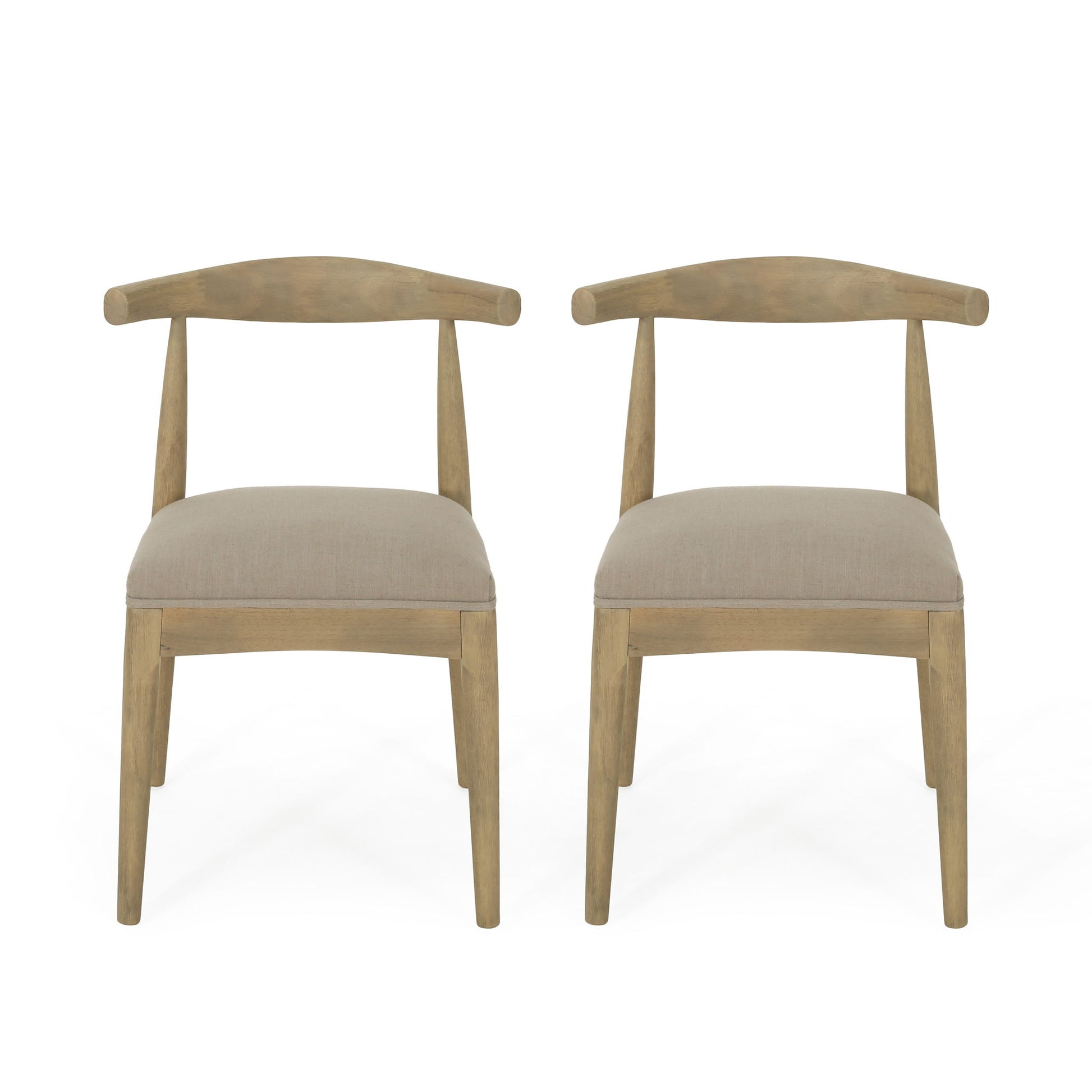 Mid Century Modern Dining Chair Set With Upholstered Seating