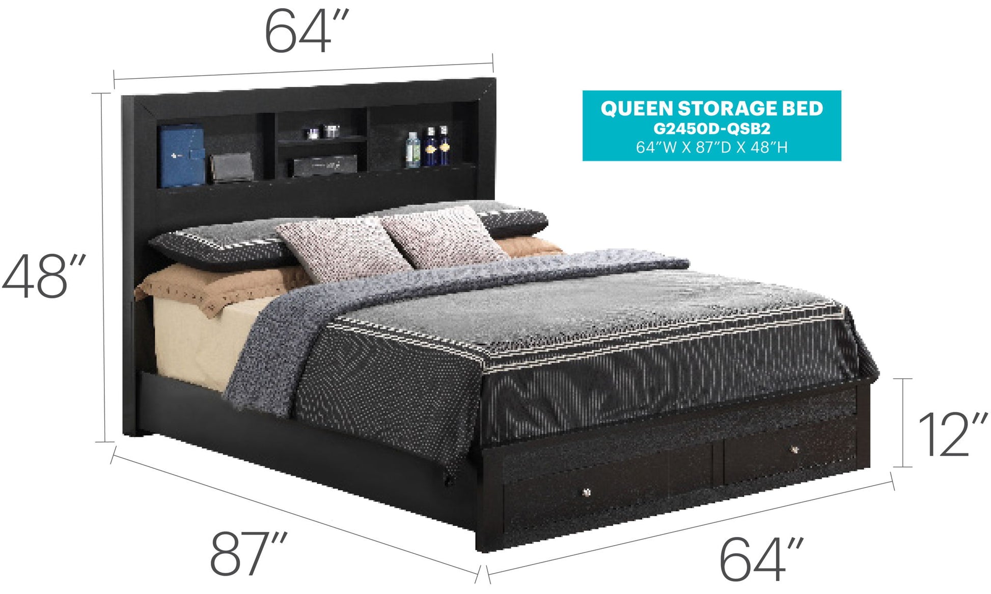 Stylish Storage Bed For Modern Spaces