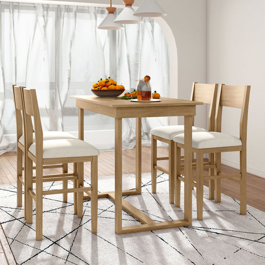 Gewnee - Counter Height Dining Table Set 5 Piece - Natural