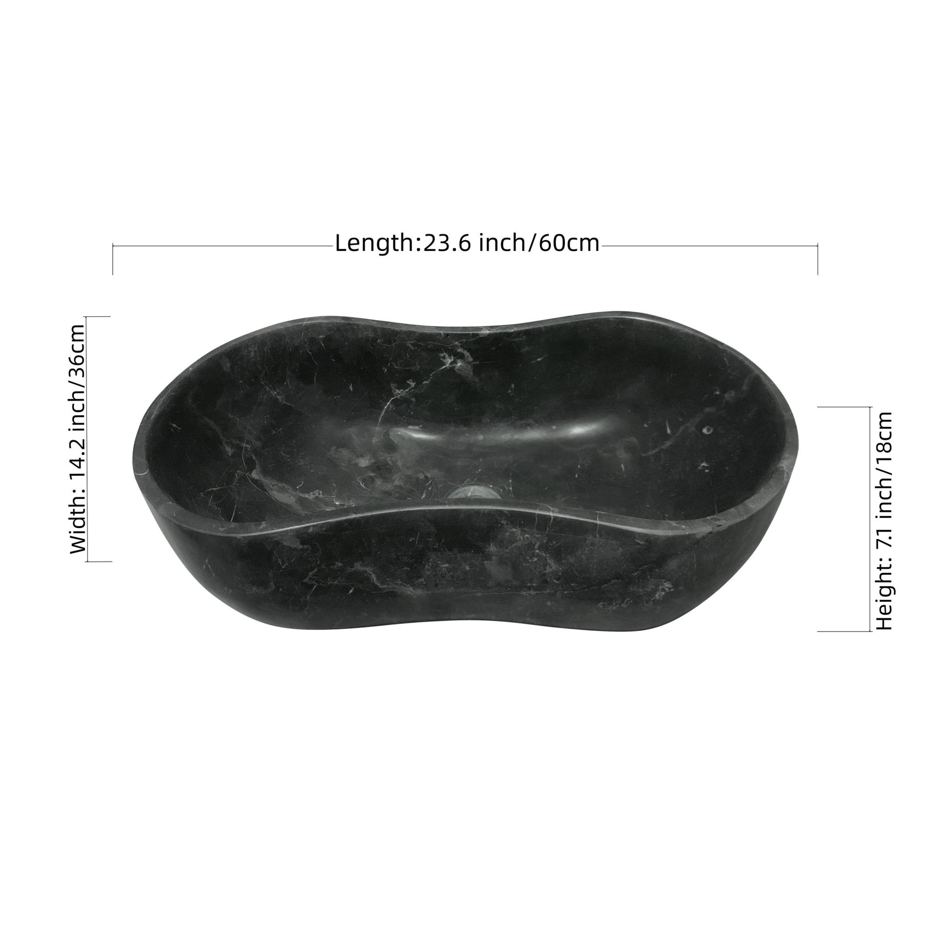 Bathroom Vessel Sink With Wavy Design
