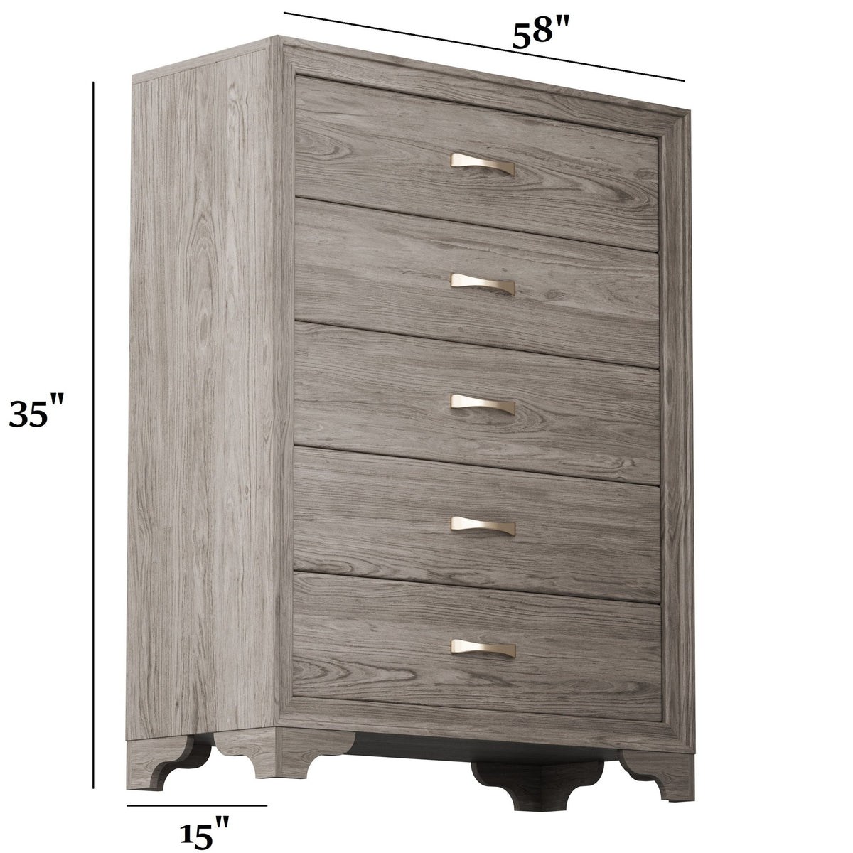 1 Piece Chest With Unique Legs - Natural