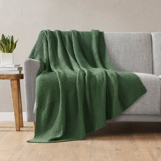 Bree Knit - Throw - Green