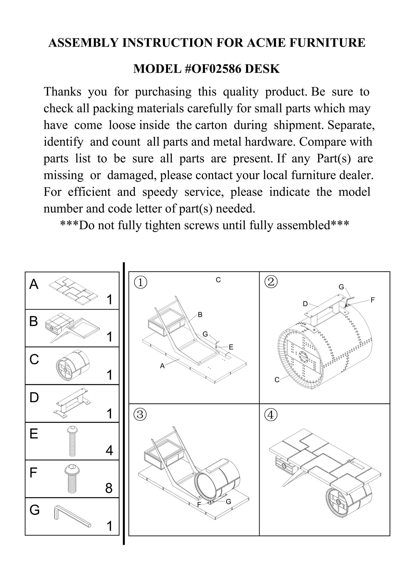 Brancaster - Writing Desk With USB Port - Bronze