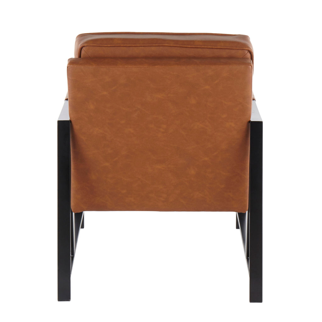 Franklin - Contemporary Arm Chair - Black / Camel