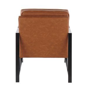 Franklin - Contemporary Arm Chair - Black / Camel
