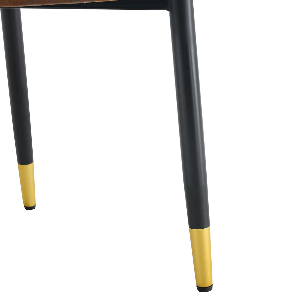 Modern Dining Chairs With Sleek Backrest And Metal Legs