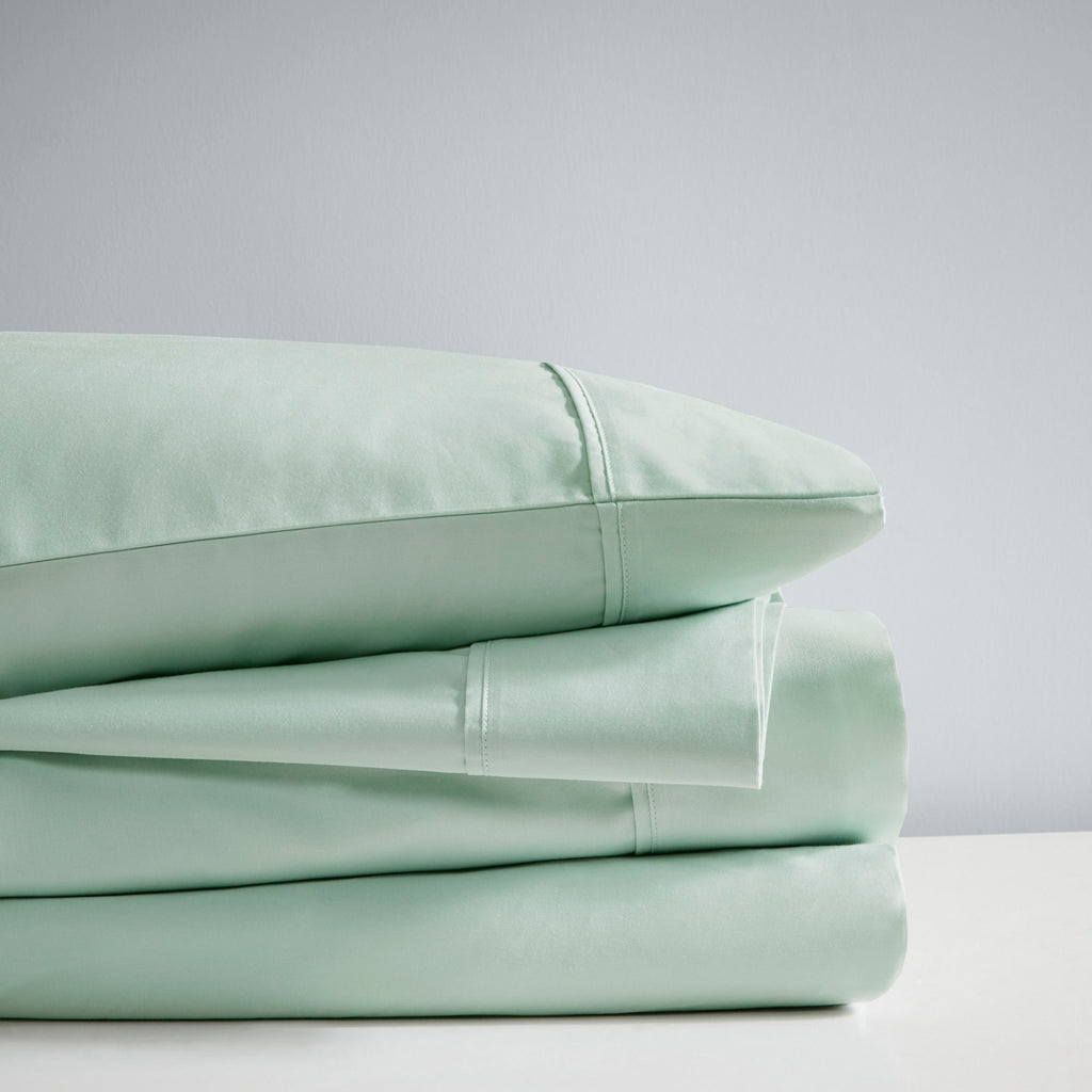 1000 Thread Count - HeiQ Smart Temperature Cotton Blend 4-Piece Sheet Set - Seafoam
