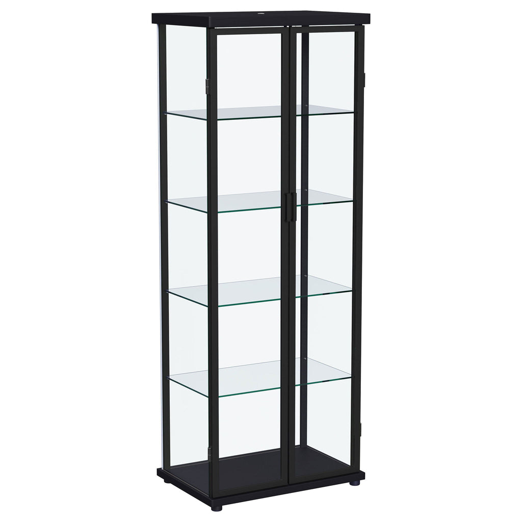 Nevra - 4 Shelf Display LED Curio Cabinet