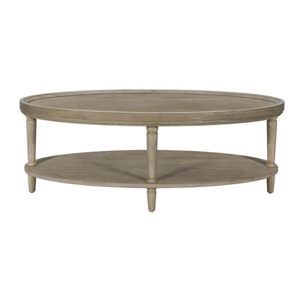 Bedford - Oval Coffee Table With Shelf - Natural
