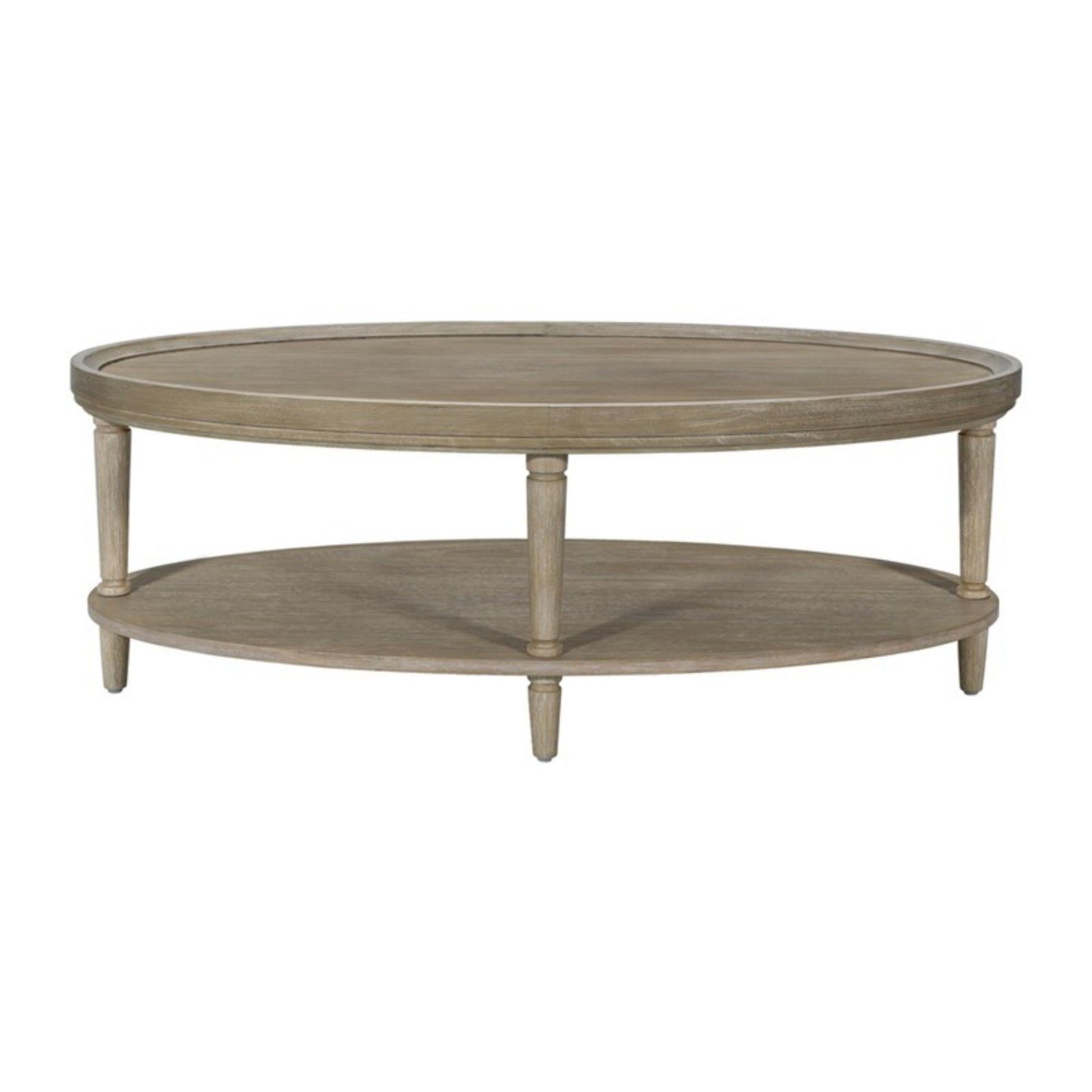 Bedford - Oval Coffee Table With Shelf - Natural