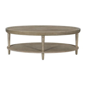 Bedford - Oval Coffee Table With Shelf - Natural