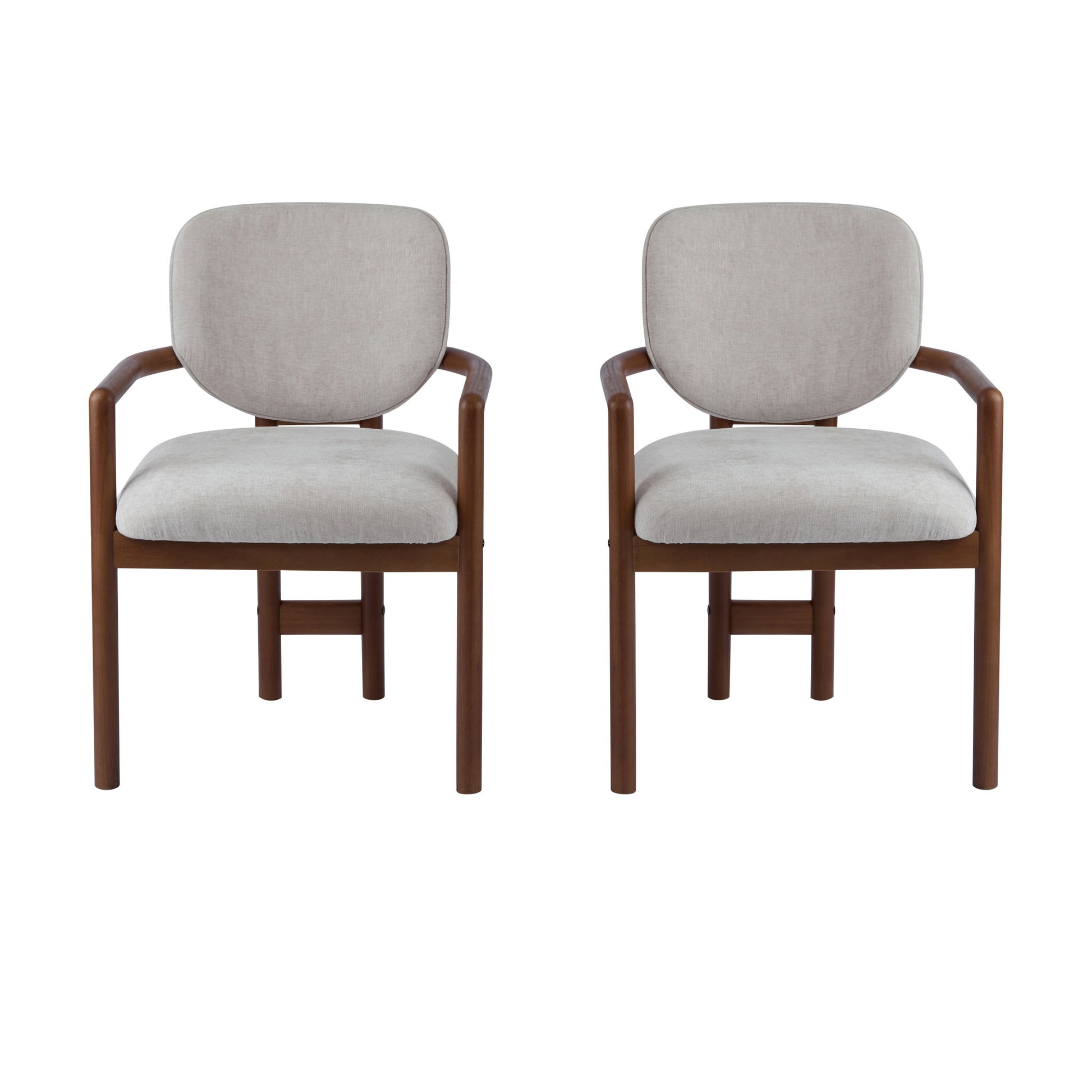 Upholstered Arm Dining Chairs (Set of 2)