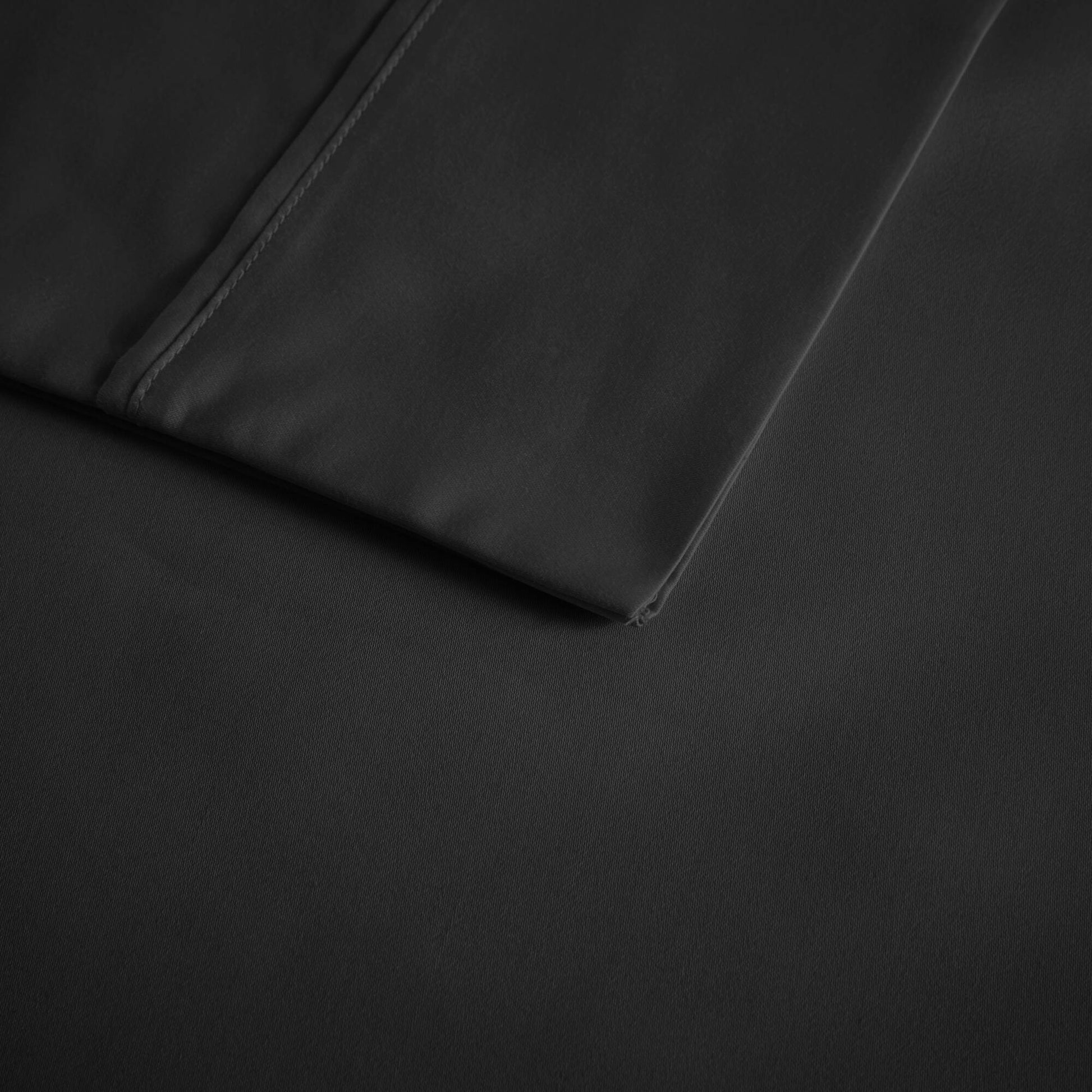 600 Thread Count - Cooling Cotton Blend 4-Piece Sheet Set - Black