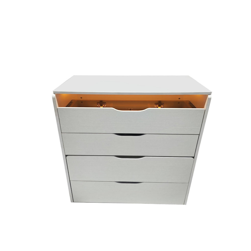 3 In 1 Vanity Desk With Flip Top Mirror, Compact Makeup Table With Glass Top And 3 Drawers